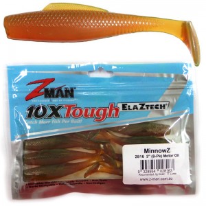 Zman MinnowZ 3 10XTough Motor Oil TT2816 Soft Plastic Lures.JPG